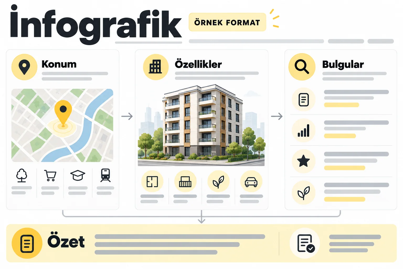 İnfografik rapor tasarım örneği