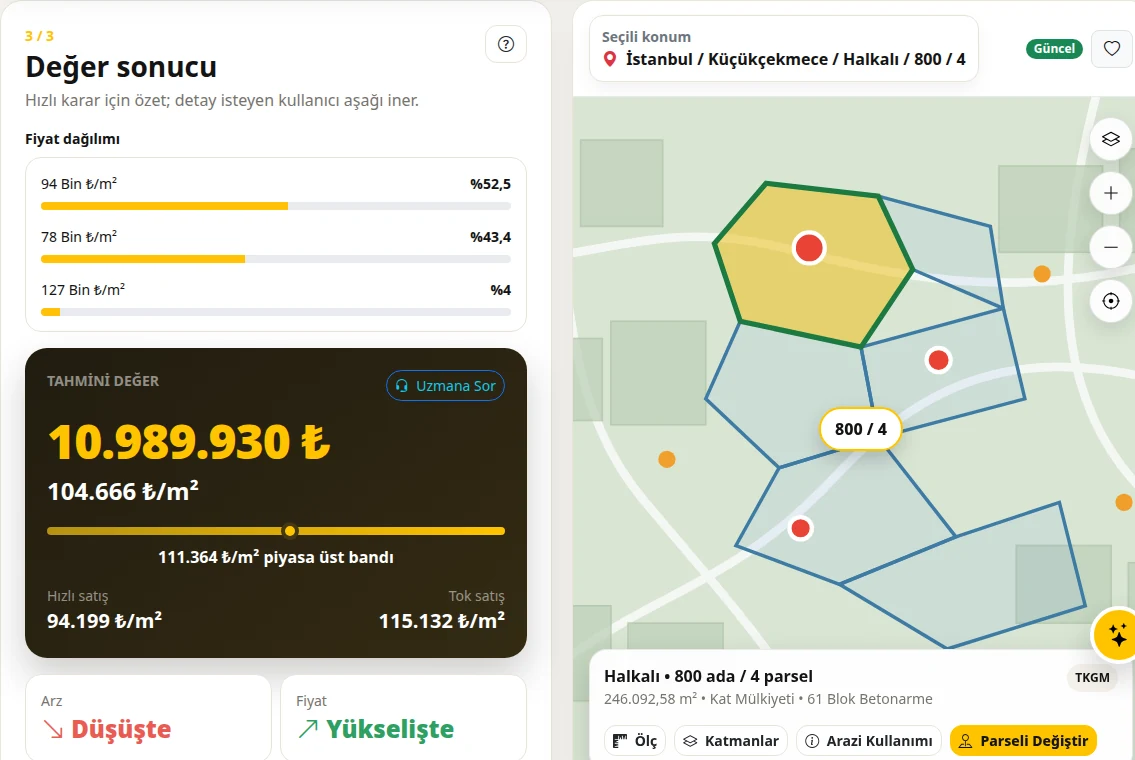 Değer sonucunu okuyun ürün ekranı